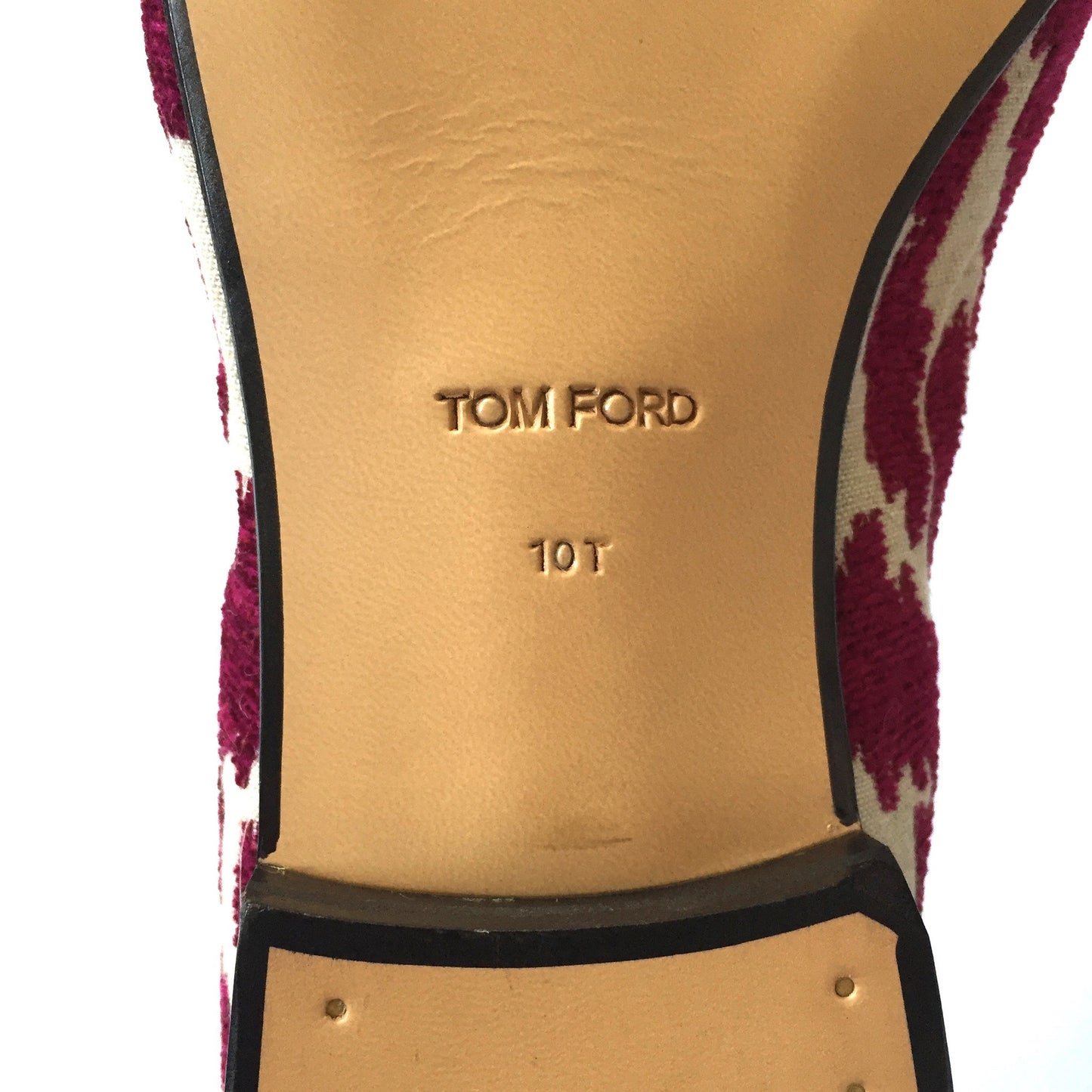 Tom Ford - Magenta Jacquard Croc Tassel Loafers
