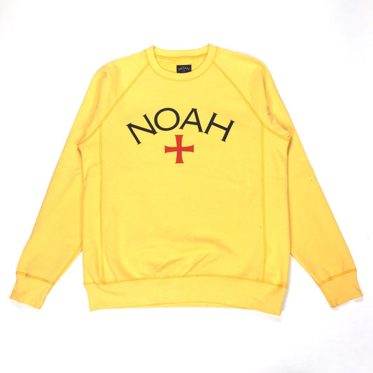 Noah - Yellow Core Logo Crewneck Sweatshirt