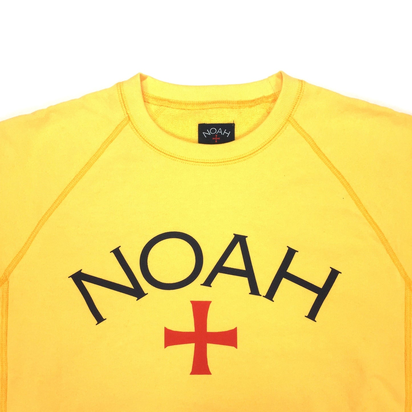 Noah - Yellow Core Logo Crewneck Sweatshirt