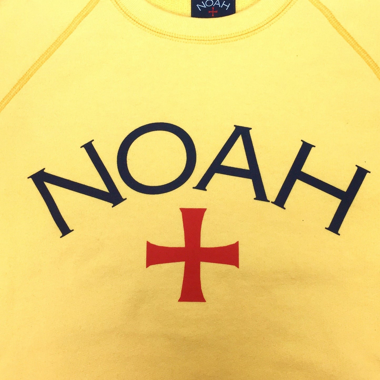 Noah - Yellow Core Logo Crewneck Sweatshirt