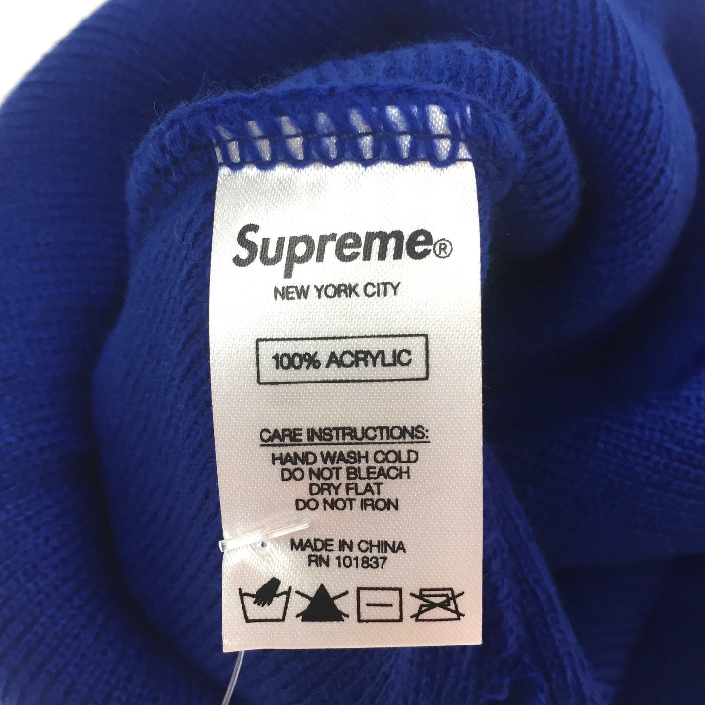 Supreme x Rap-A-Lot - Blue Logo Embroidered Beanie