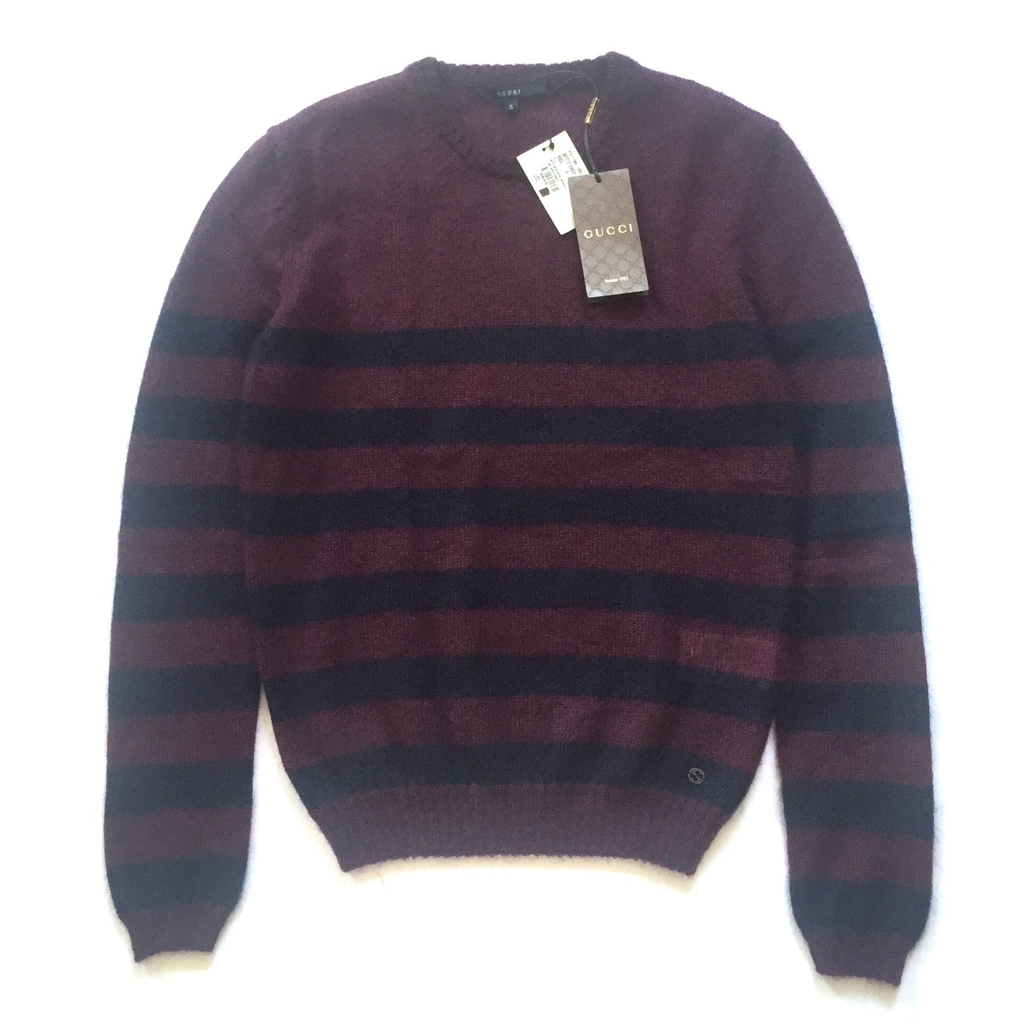 Gucci - Navy & Red Striped Mohair Sweater