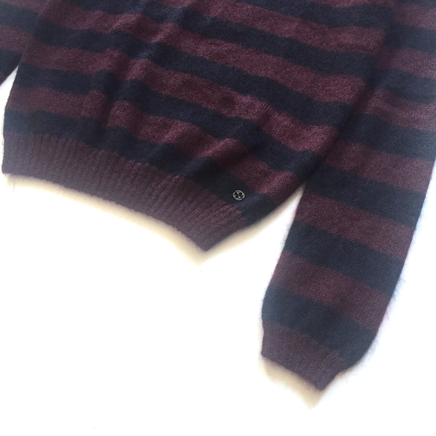 Gucci - Navy & Red Striped Mohair Sweater