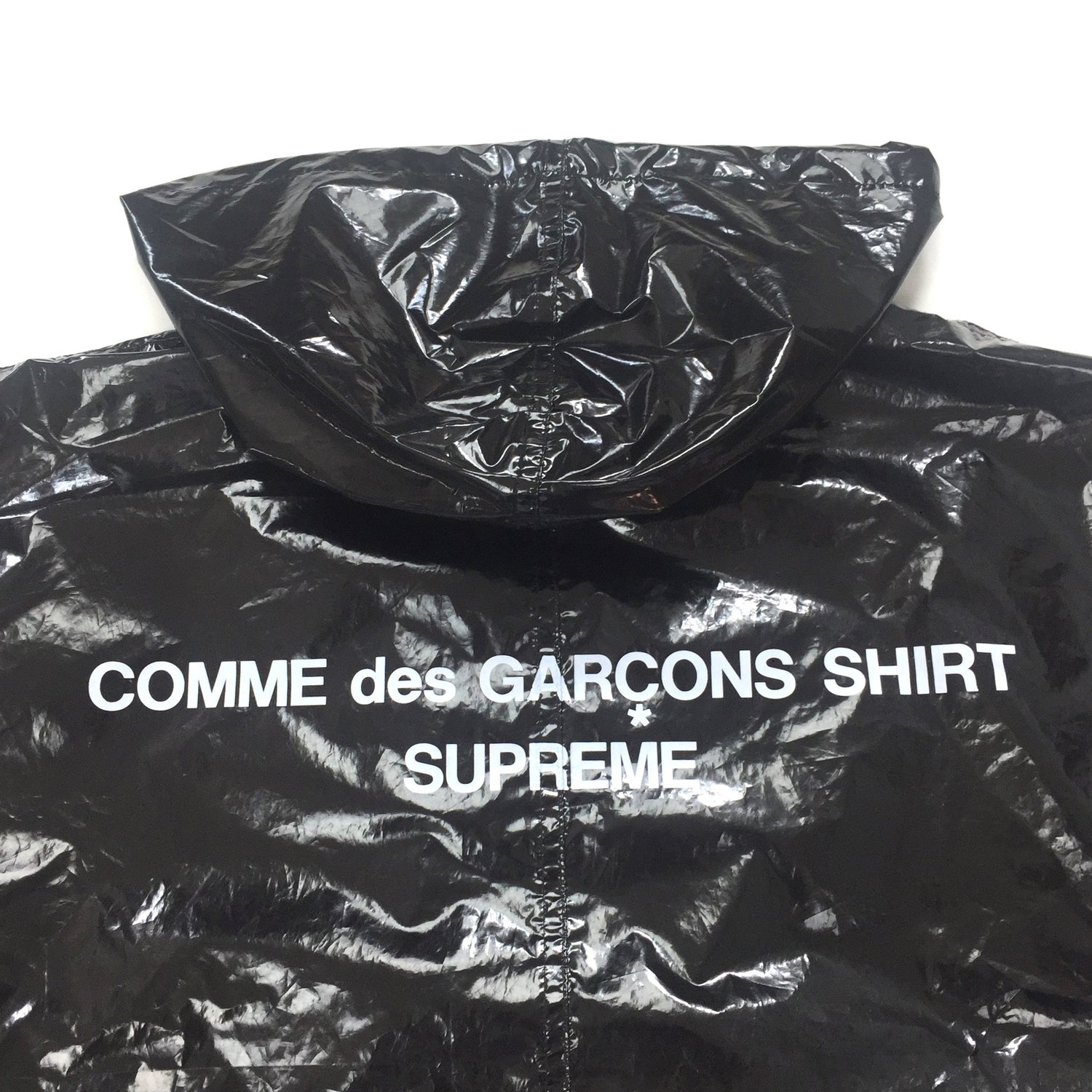 Supreme x Comme des Garcons SHIRT - Black CDG Logo Fishtail Parka