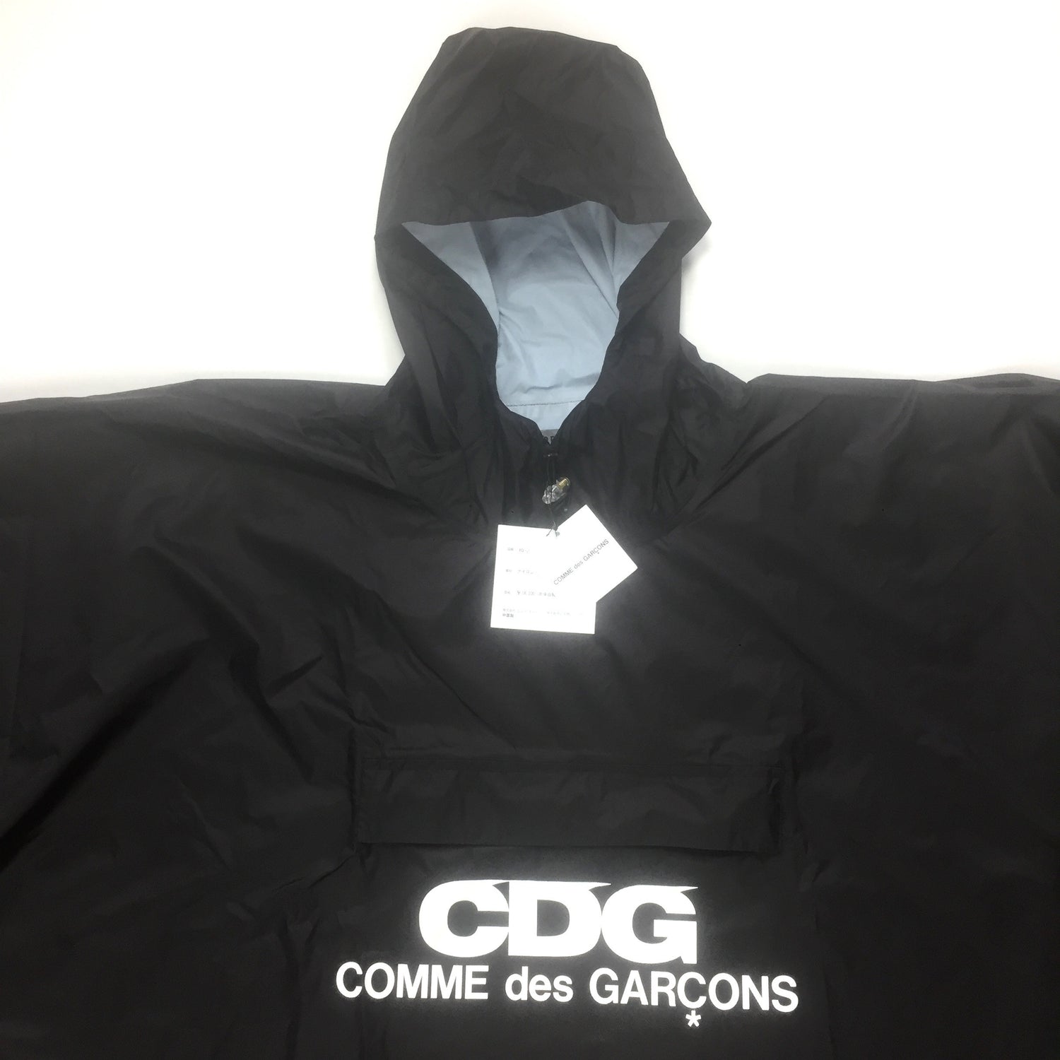 Comme Des Garcons - Good Design Shop Black CDG Logo Rain Poncho 