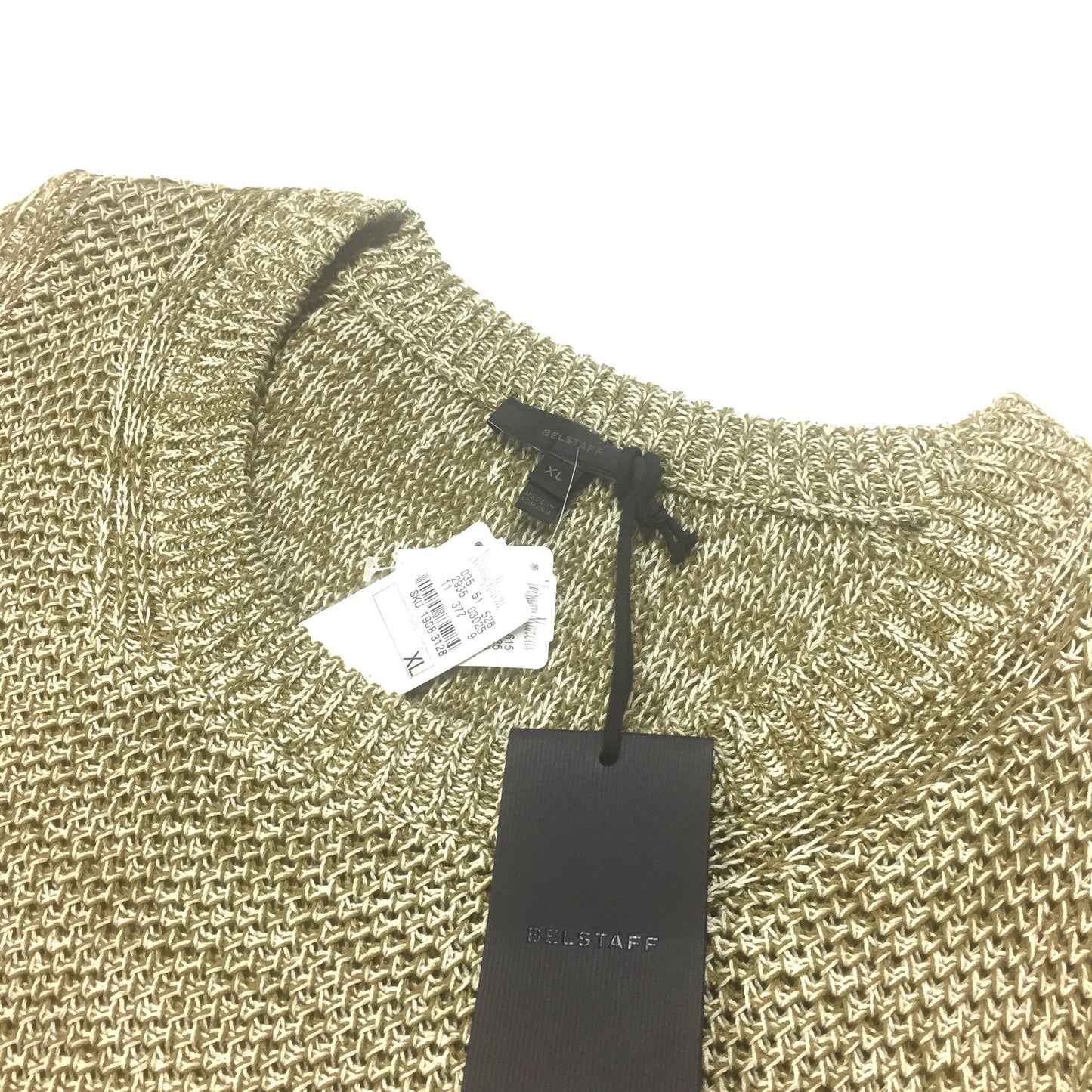 Belstaff - Olive & Beige Knit Sweater