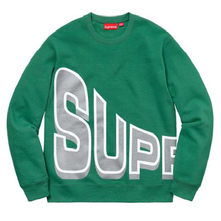 Supreme - Side Arc Logo Crewneck Sweatshirt (Pine Green)