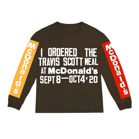 Travis Scott x McDonalds x CPFM - Souvenir Print L/S T-Shirt (Brown)