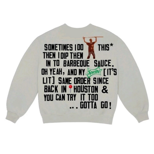 Travis Scott x McDonalds x CPFM - Script Crewneck Sweatshirt (Gray)