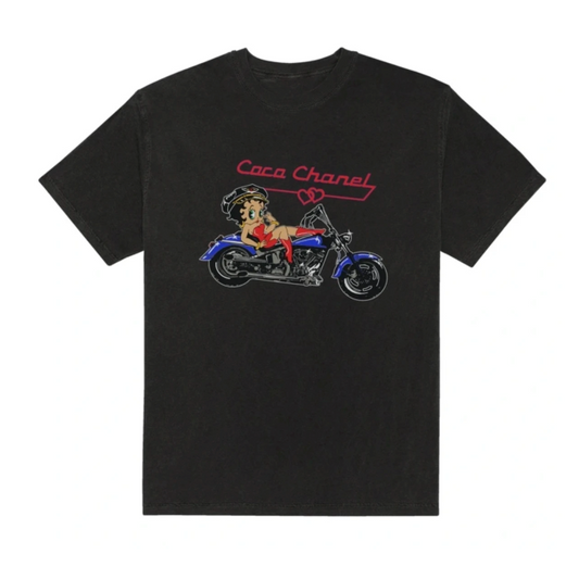 Mega Yacht - Black Betty Boop 'Coco Chanel' Biker T-Shirt