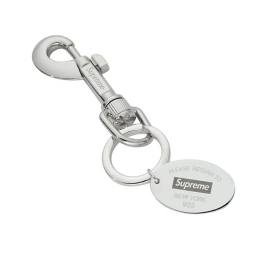 Supreme x Tiffany - Silver Box Logo Oval Keychain