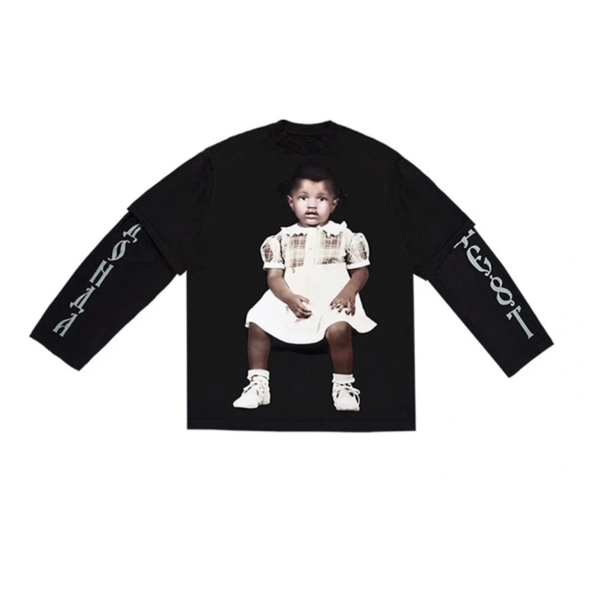 Kanye West x Balenciaga - Black DONDA Double Layer L/S T-Shirt