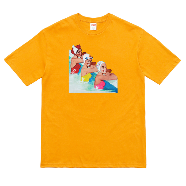 Supreme - Mustard Yellow Swimmers T-Shirt (SS18)