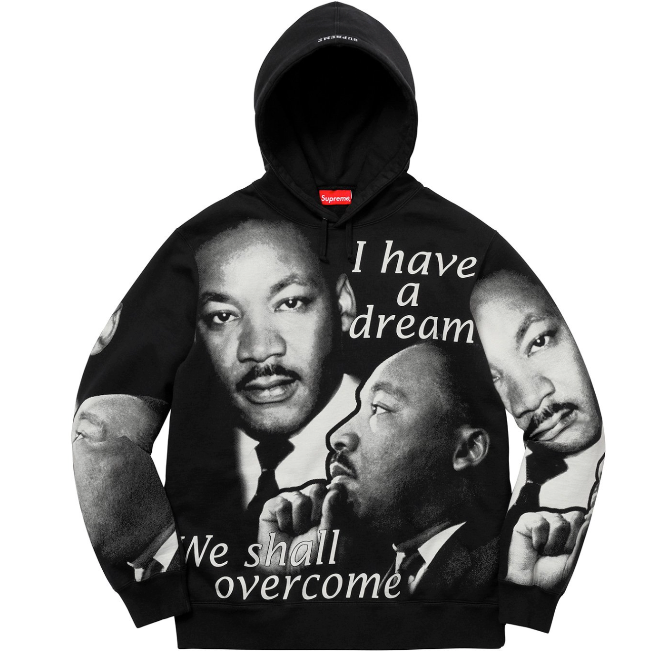 Supreme - Black MLK Portrait Print Hoodie (SS18)