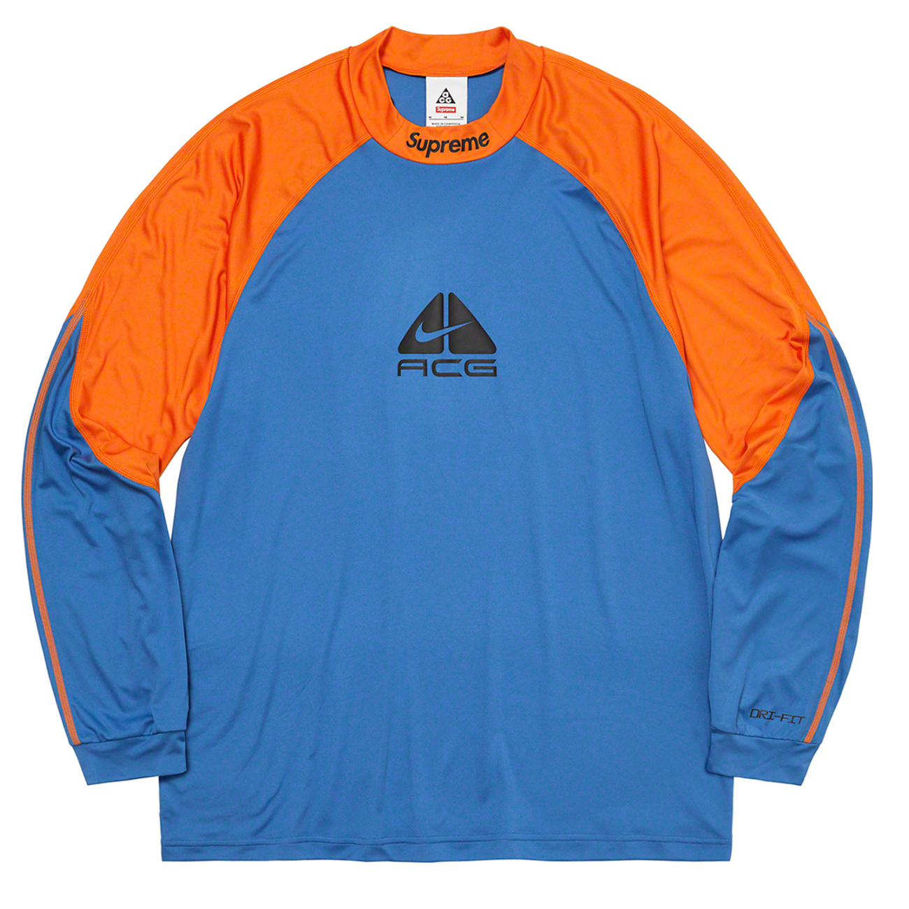 Supreme x Nike ACG - Blue / Orange Logo L/S Jersey