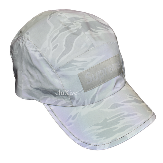 Supreme - Tiger Camo Reflective Box Logo Hat (White)