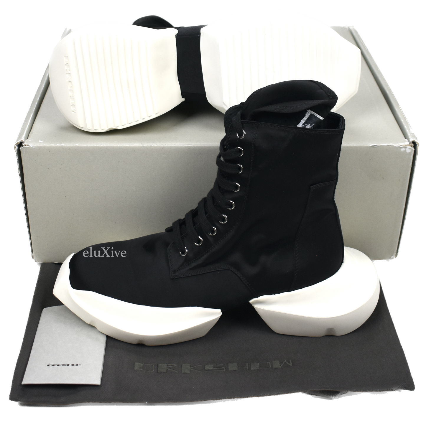 Rick Owens DRKSHDW - Army Sneaker Boot (Black/Milk)