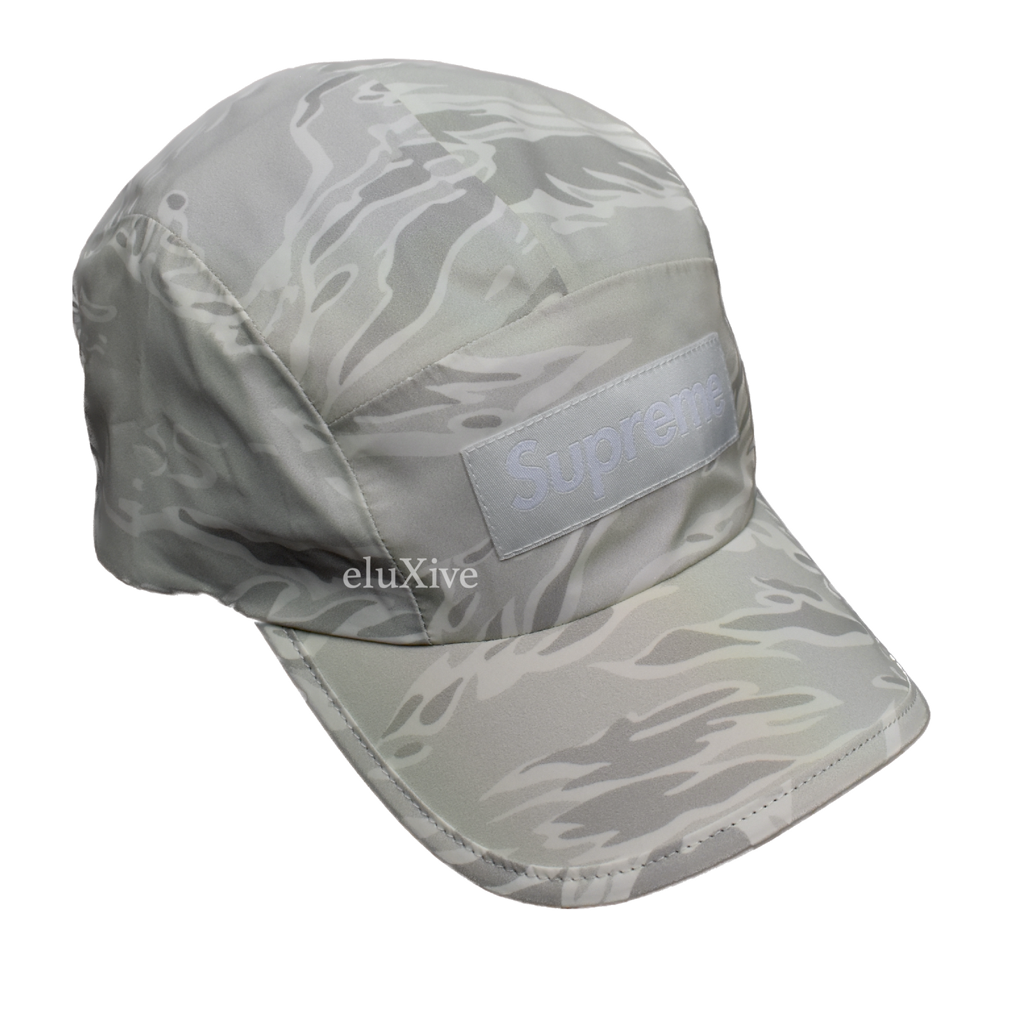 Supreme - Tiger Camo Reflective Box Logo Hat (White)
