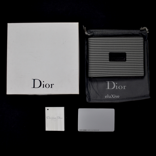 Dior - Houndstooth Woven Bifold Wallet