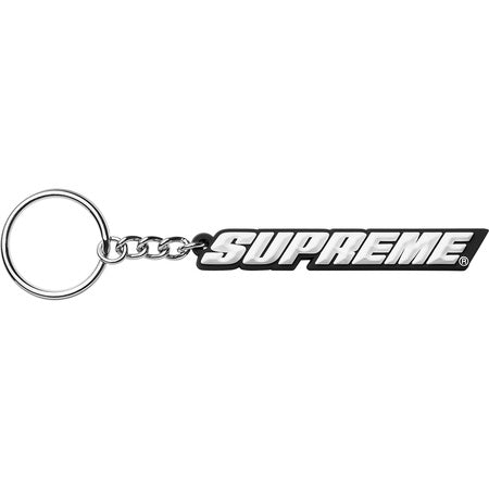 Supreme - Black Bevel Logo Keychain
