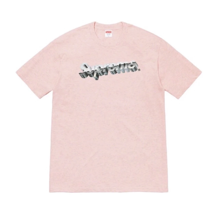 Supreme - Chrome Logo T-Shirt (Pink Heather)