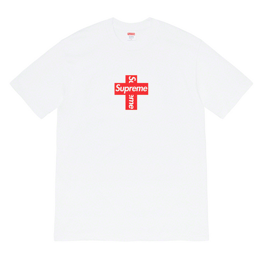 Supreme - Cross Box Logo T-Shirt (White)