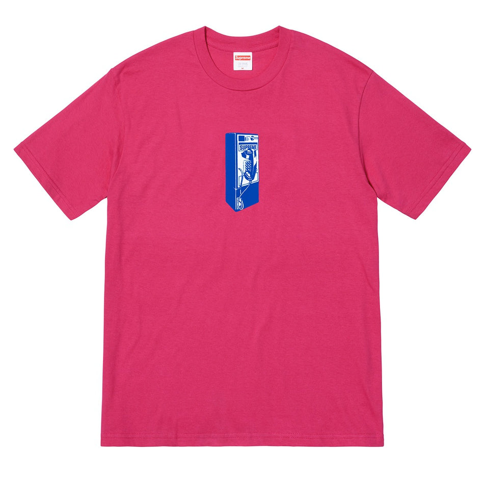 Supreme - Payphone Logo T-Shirt (Pink)