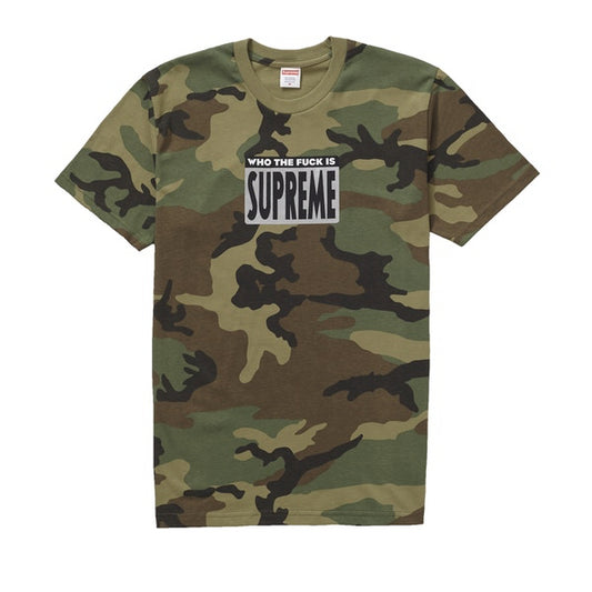 Supreme - Who The Fuck Logo T-Shirt (Camo)